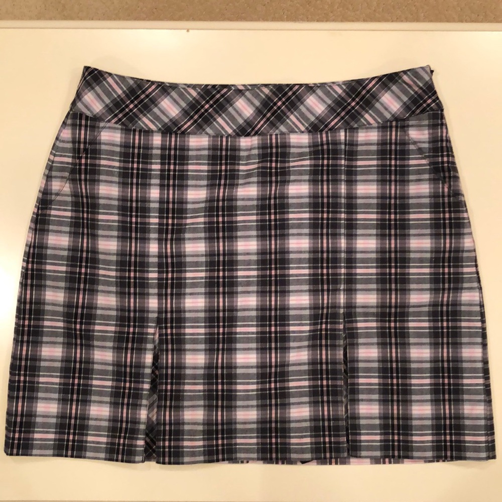 TEHAMA Golf Skort Pink Black Plaid Size 12